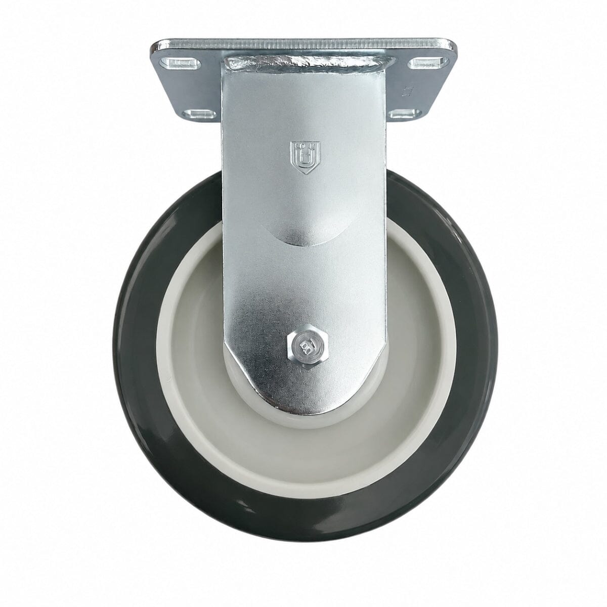 5" Rigid Plate Caster for Vinyl and Poly Trucks