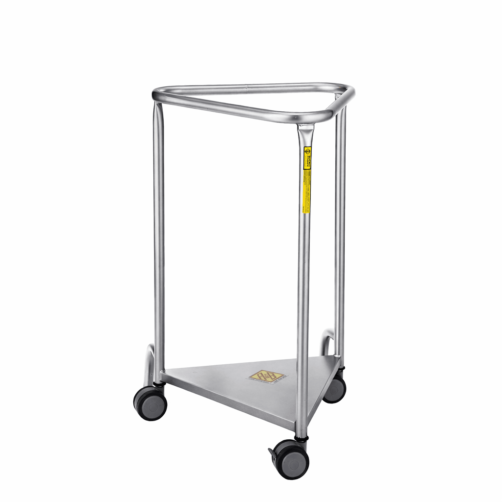 Deluxe Stainless Steel Triangular Hamper w/ No Lid