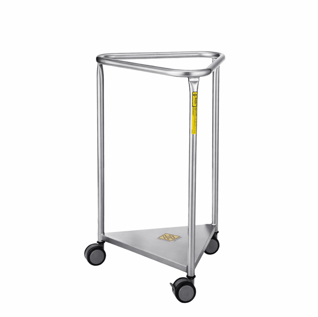 Deluxe Stainless Steel Triangular Hamper w/ No Lid