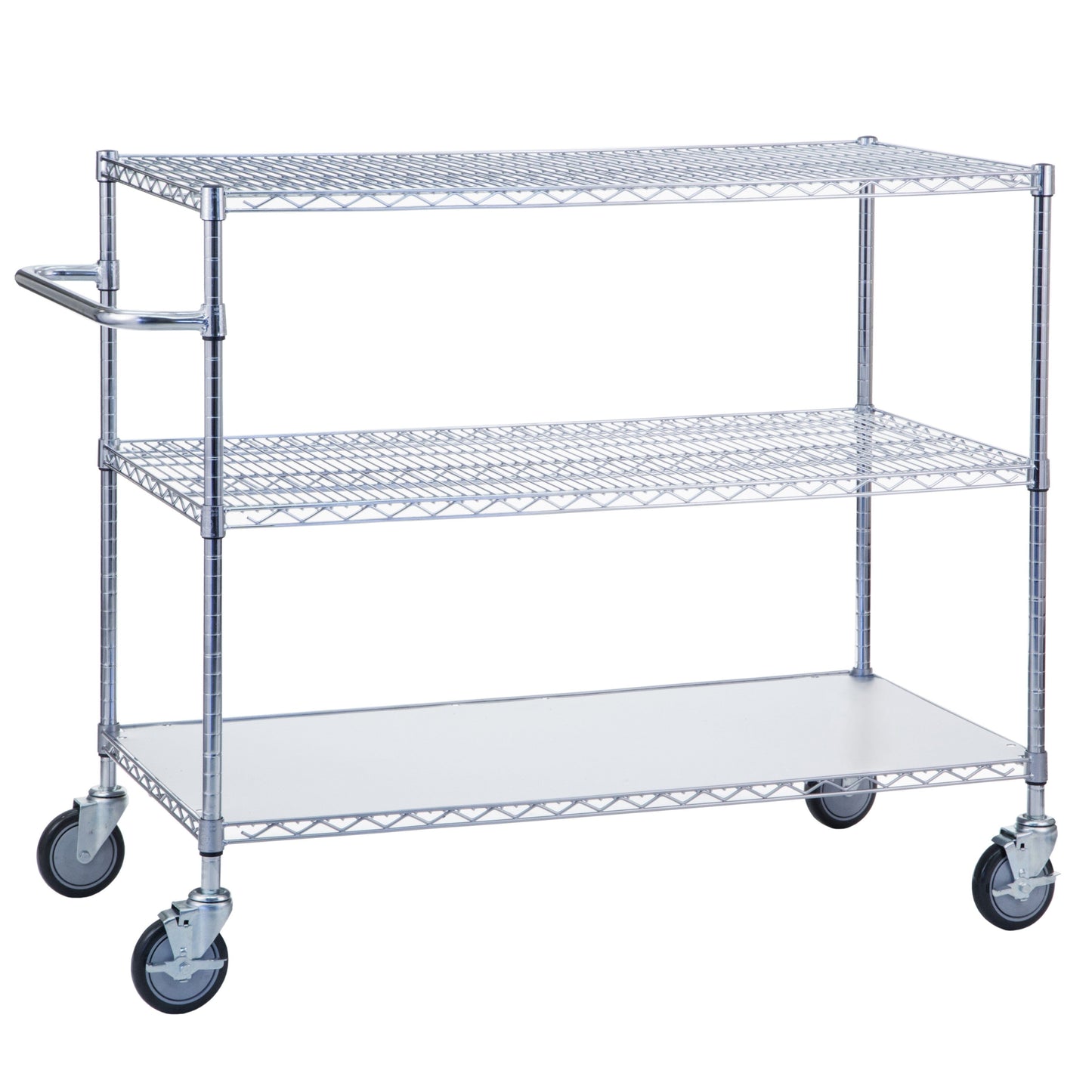 Triple Shelf Utility Cart w/ Solid Bottom 18" x 48"
