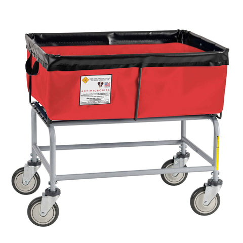 Antimicrobial Elevated Vinyl Basket Truck - 3 Bushel
