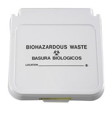 Hamper Label, Biohazardous Waste - Black Lettering, pack of 5