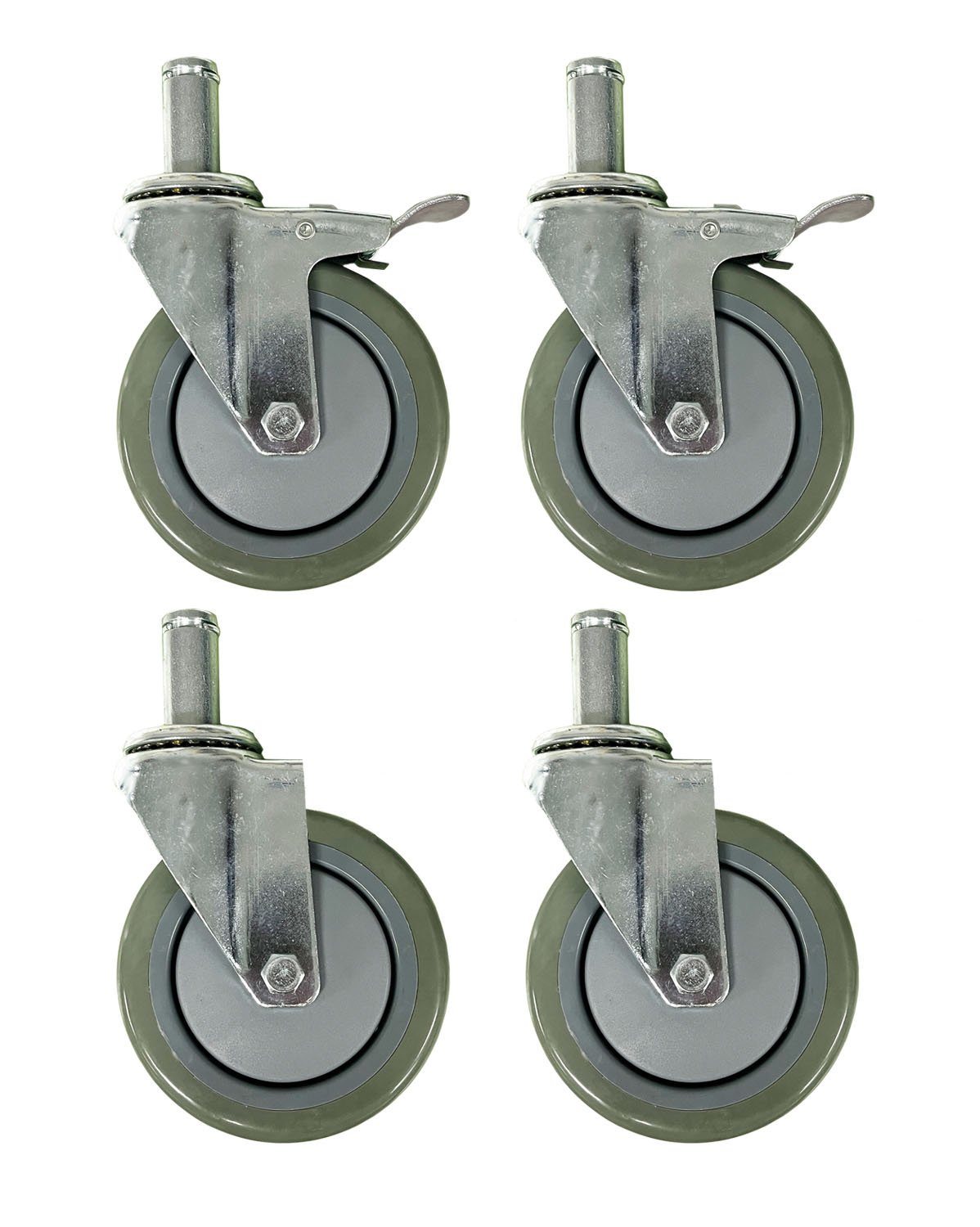 5" Rolling Wire Shelving Cart Caster Set