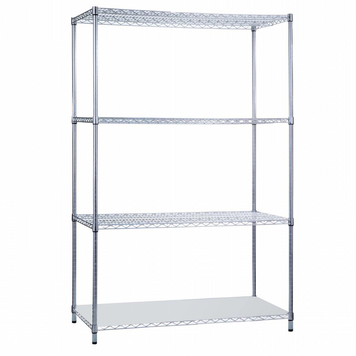 Shelving Unit 36 x 18 x 72, with Solid Bottom Shelf