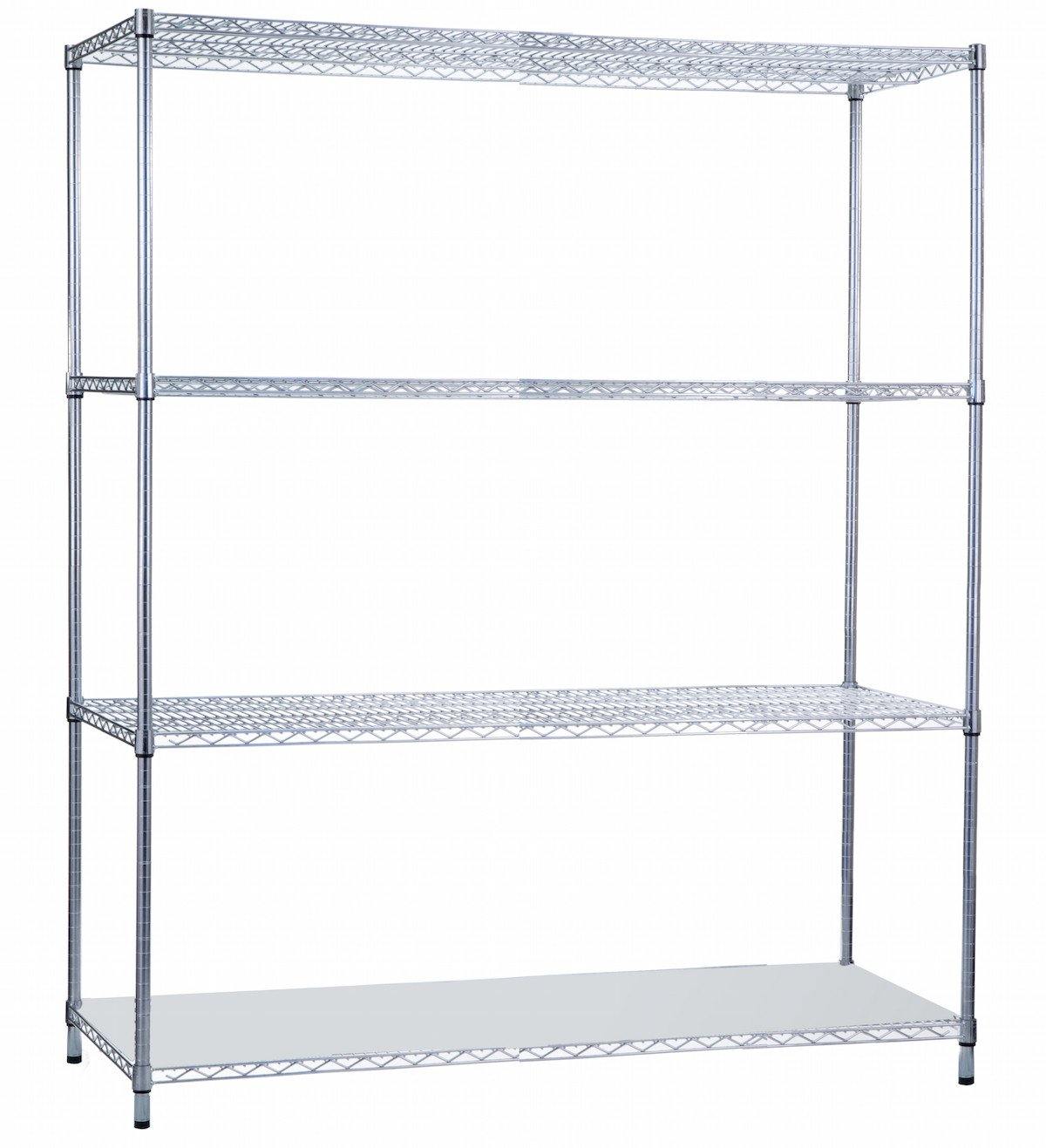 Shelving Unit 60 x 18 x 72, with Solid Bottom Shelf