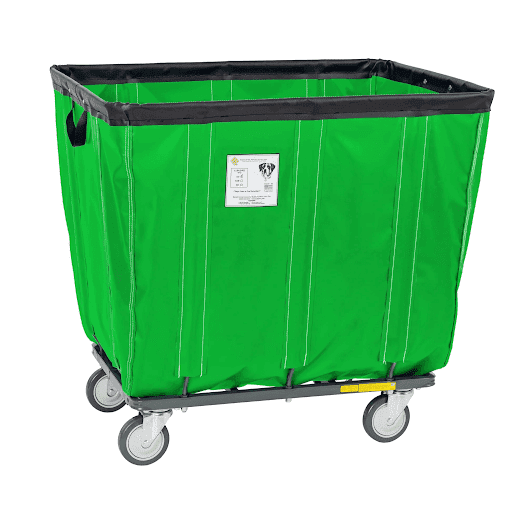 Green vinyl basket truck