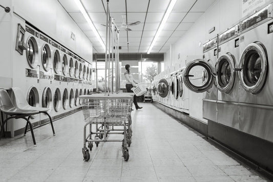 Interior of a laundromat business