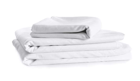 Stacked folded linens