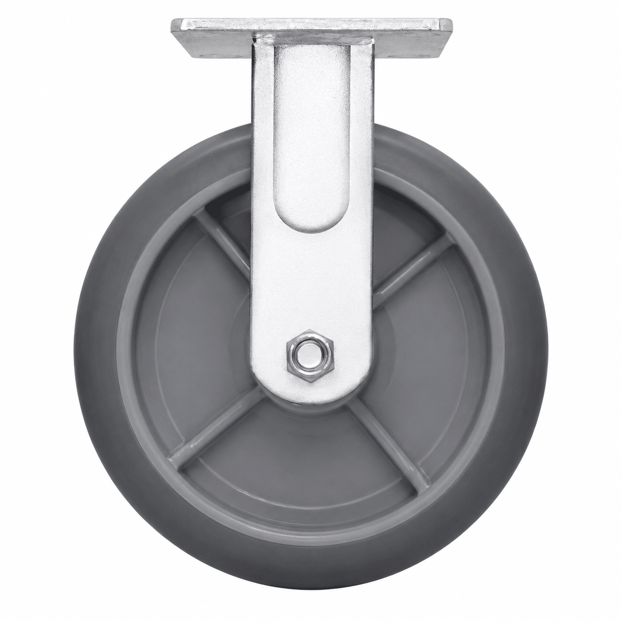 8" Rigid Plate Caster for Bulk Transport & Turnabout Trucks