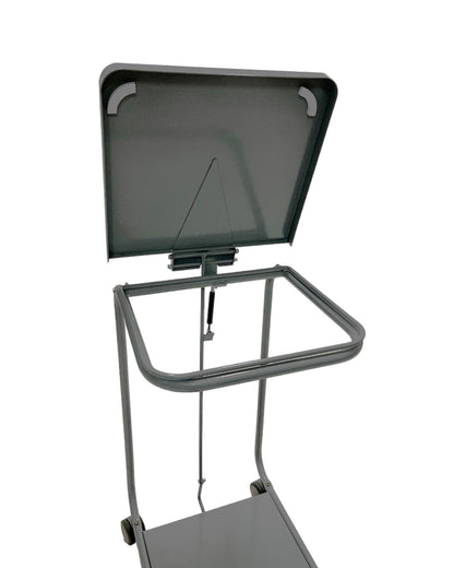 Antimicrobial Quiet Closure Hamper w/ Metal Lid, Foot Pedal & Damper