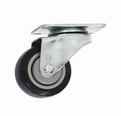 Replacement 3" Swivel Plate Caster for Vinyl and Poly Trucks