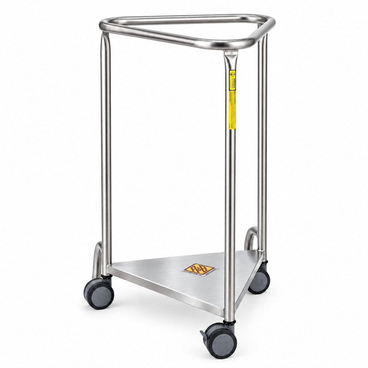 Deluxe Stainless Steel Triangular Hamper w/ No Lid