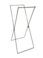 Stationary X-Frame Wire Hamper Stainless Steel Large