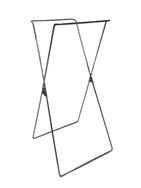 Stationary X-Frame Wire Hamper Stainless Steel