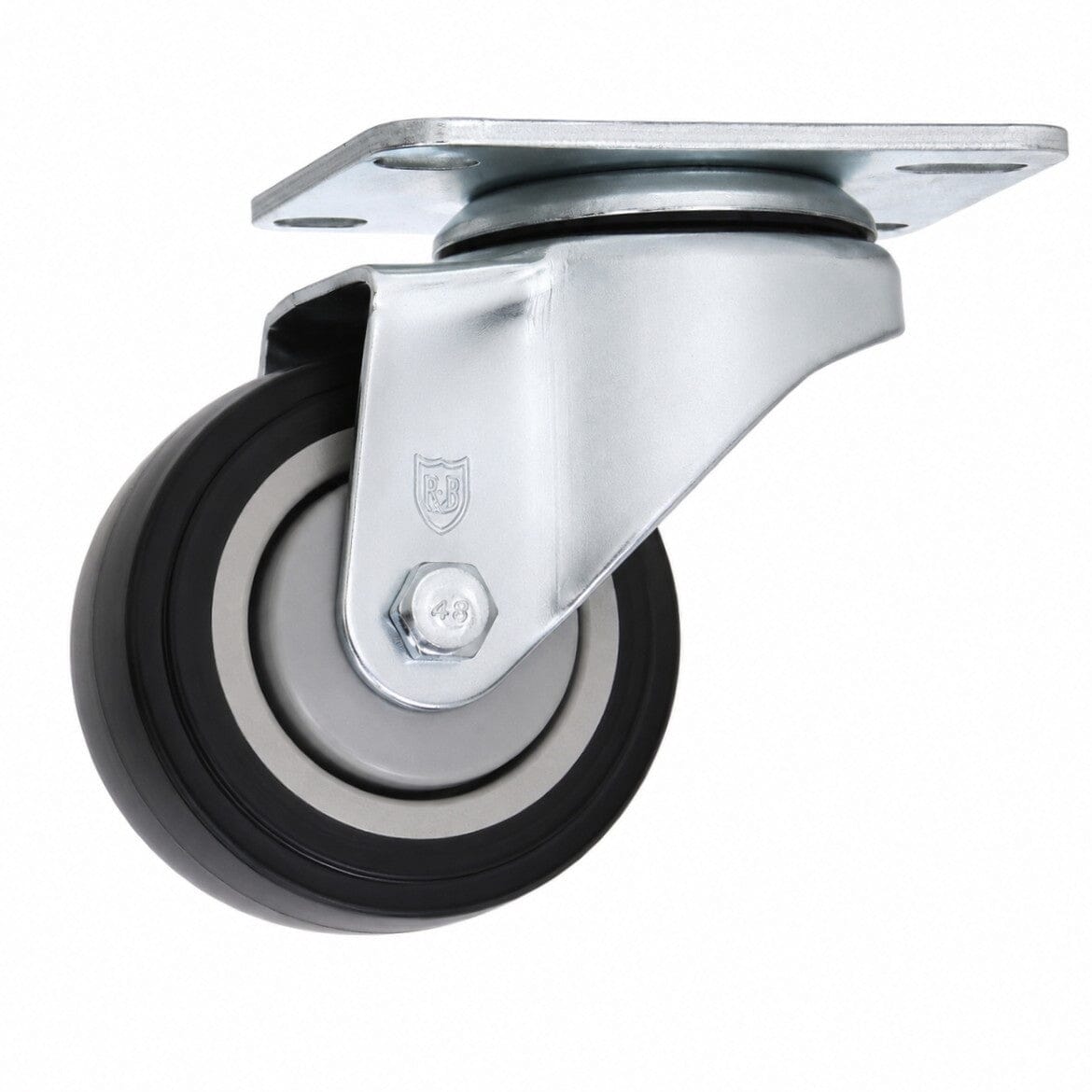 Replacement 3" Swivel Plate Caster for Vinyl and Poly Trucks