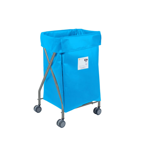 Narrow Collapsible Hamper with Vinyl Bag, 5 Bushel Capacity
