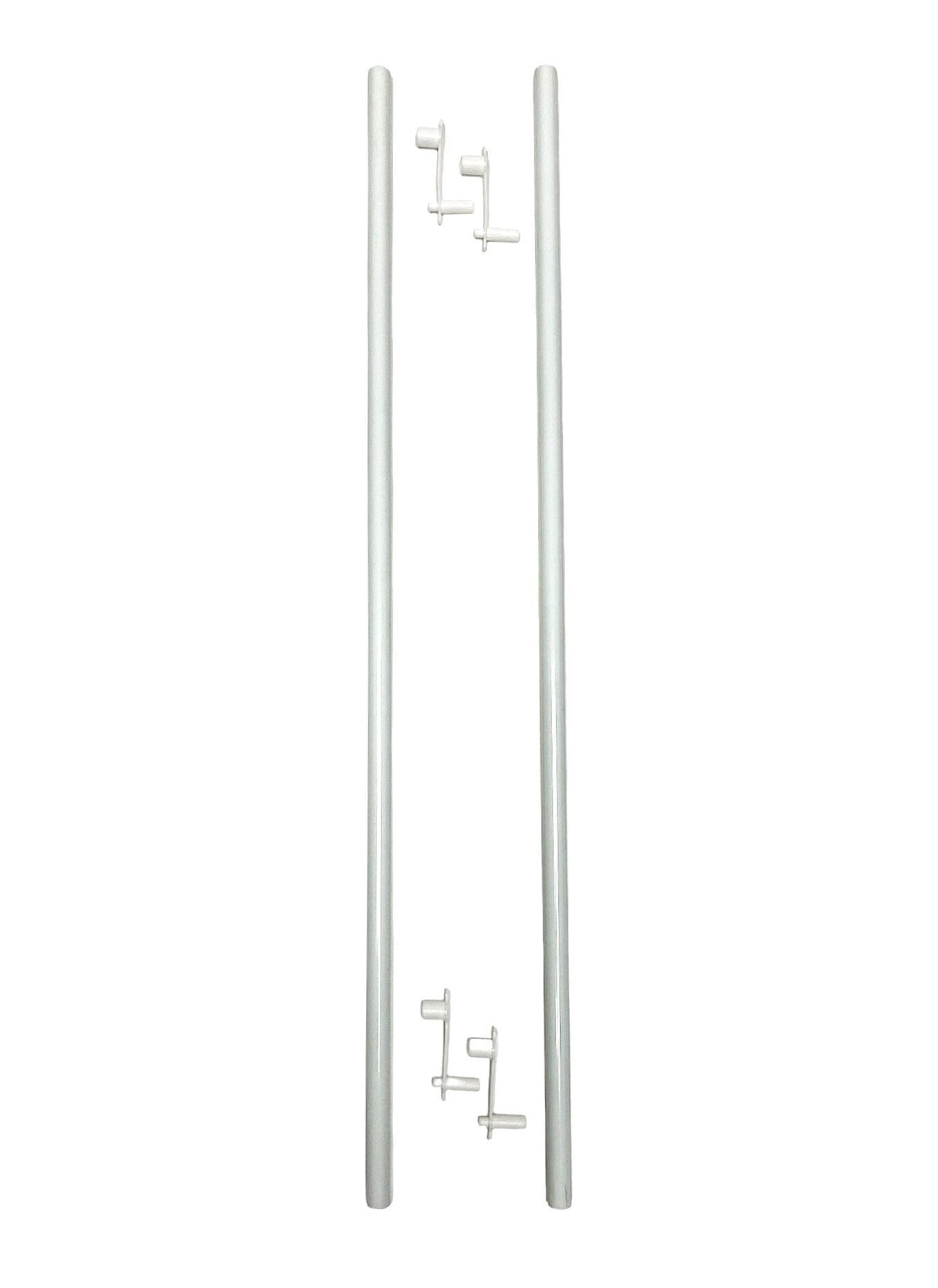 Replacement Set of Single Panel Curtain Rods and End Clips