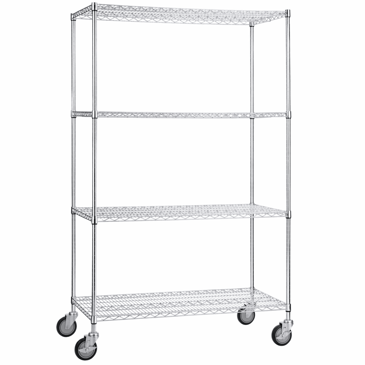 Rolling Wire Shelving Cart 24 x 36 x 68 Wire Shelves - (62"ht. Poles)