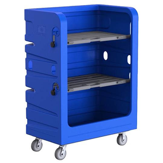 Blue poly turnabout truck.