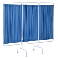 Designer Antimicrobial Stationary Three Panel Privacy Screen, USA Made