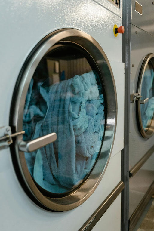 Institutional laundry washing machine.