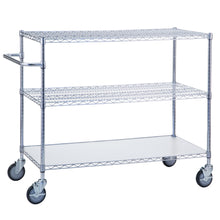 Triple Shelf Utility Cart w/ Solid Bottom 18" x 48"
