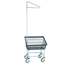 Dura-Seven™ Front Load Wire Laundry Cart w/ Single Pole Rack