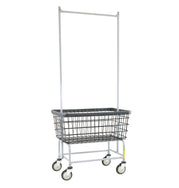 Dura-Seven™ Large Capacity Laundry Cart w/ Double Pole Rack