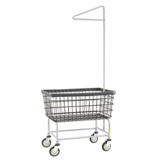 Dura-Seven™ Large Capacity Laundry Cart w/ Single Pole Rack