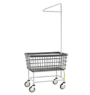 Dura-Seven™ Large Capacity Laundry Cart w/ Single Pole Rack