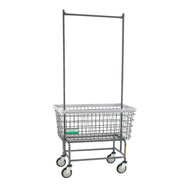 Antimicrobial Mega Capacity Laundry Cart (Big Dog) w/ Double Pole Rack