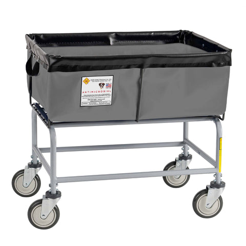 Antimicrobial Elevated Vinyl Basket Truck - 3 Bushel