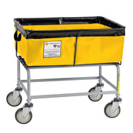 Antimicrobial Elevated Vinyl Basket Truck - 3 Bushel