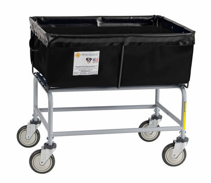 R&B Wire 3 Bushel Fully Sewn Elevated Vinyl Basket Truck, Black