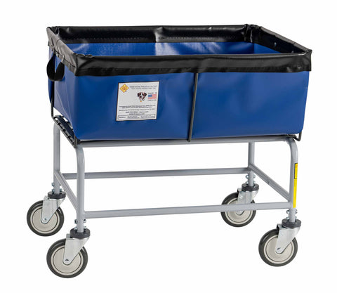 R&B Wire 3 Bushel Fully Sewn Elevated Vinyl Basket Truck, Blue