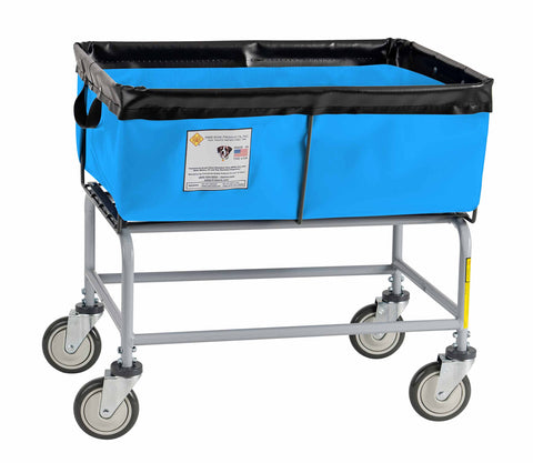 R&B Wire 3 Bushel Fully Sewn Elevated Vinyl Basket Truck, Electric Blue