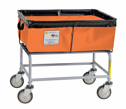 R&B Wire 3 Bushel Fully Sewn Elevated Vinyl Basket Truck, Orange