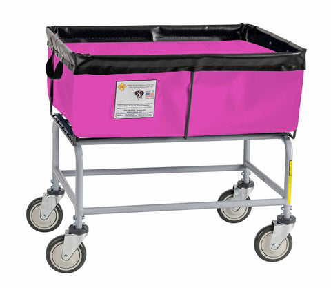 R&B Wire 3 Bushel Fully Sewn Elevated Vinyl Basket Truck, Pink