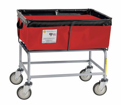R&B Wire 3 Bushel Fully Sewn Elevated Vinyl Basket Truck, Red