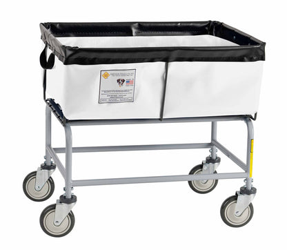R&B Wire 3 Bushel Fully Sewn Elevated Vinyl Basket Truck, White