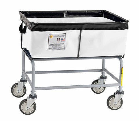 R&B Wire 3 Bushel Fully Sewn Elevated Vinyl Basket Truck, White