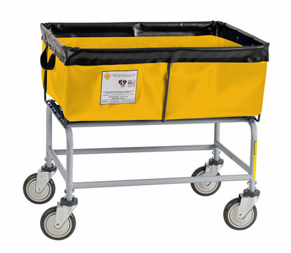 R&B Wire 3 Bushel Fully Sewn Elevated Vinyl Basket Truck, Yellow