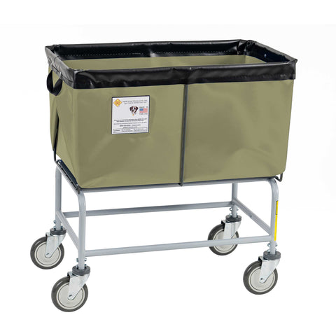 R&B Wire 4 Bushel Fully Sewn Elevated Vinyl Basket Truck, Beige