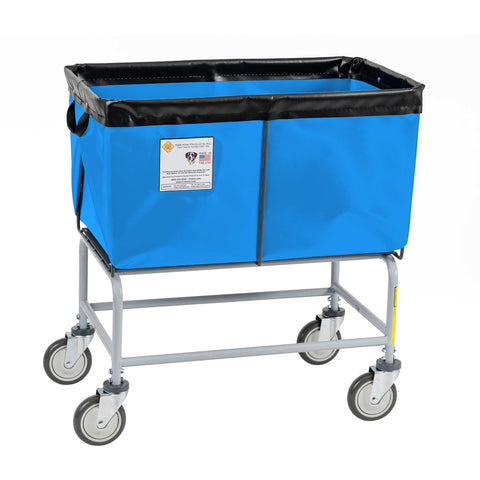 R&B Wire 4 Bushel Fully Sewn Elevated Vinyl Basket Truck, Electric Blue