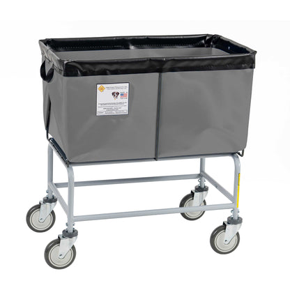 R&B Wire 4 Bushel Fully Sewn Elevated Vinyl Basket Truck, Gray