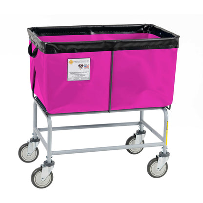 R&B Wire 4 Bushel Fully Sewn Elevated Vinyl Basket Truck, Pink