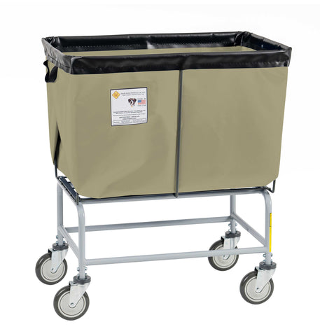 R&B Wire 6 Bushel Fully Sewn Elevated Vinyl Basket Truck, Beige