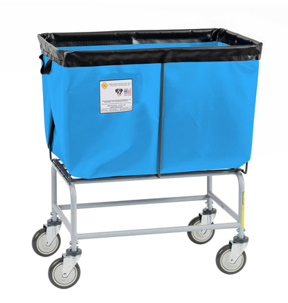 R&B Wire 6 Bushel Fully Sewn Elevated Vinyl Basket Truck, Electric Blue