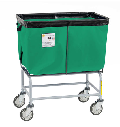 R&B Wire 6 Bushel Fully Sewn Elevated Vinyl Basket Truck, Forest Green