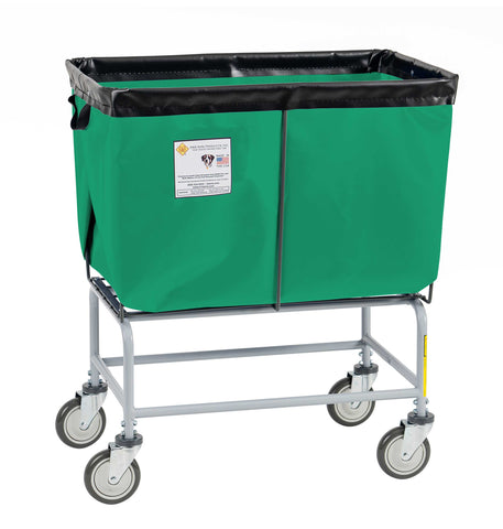 R&B Wire 6 Bushel Fully Sewn Elevated Vinyl Basket Truck, Forest Green